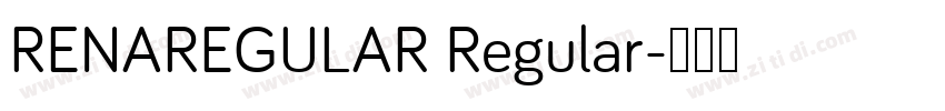 RENAREGULAR Regular字体转换